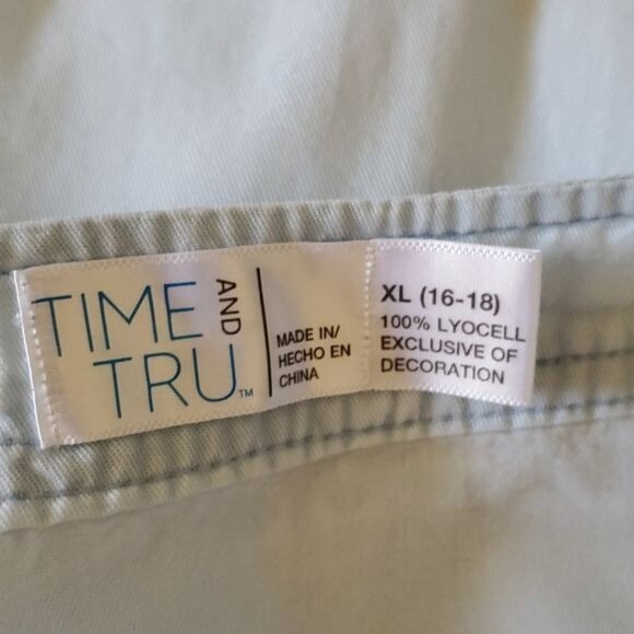 Tunic Blouse V Neck Long Sleeve Baby Blue Time & Tru Women's WOMAN'S Extra Large - Picture 7 of 11